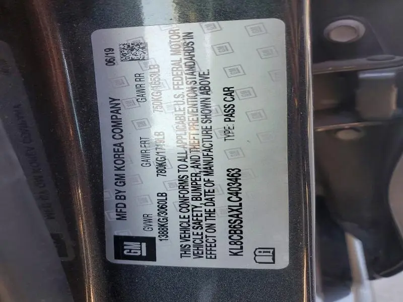 2020 CHEVROLET SPARK LS  