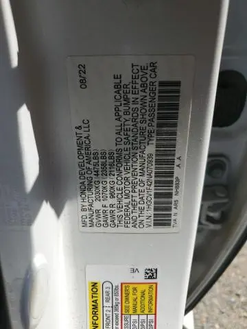 2022 HONDA ACCORD SPORT SE  