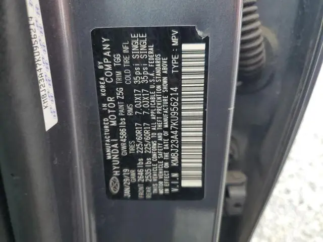 2019 HYUNDAI TUCSON SE  