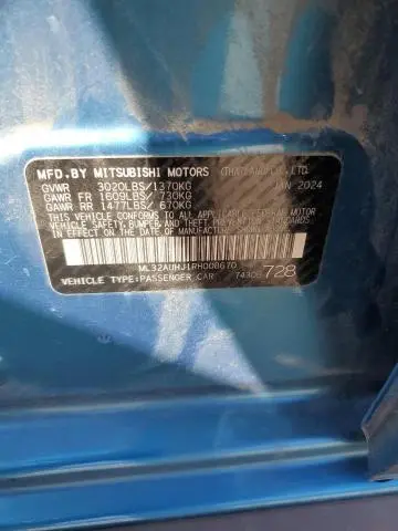 2024 MITSUBISHI MIRAGE ES