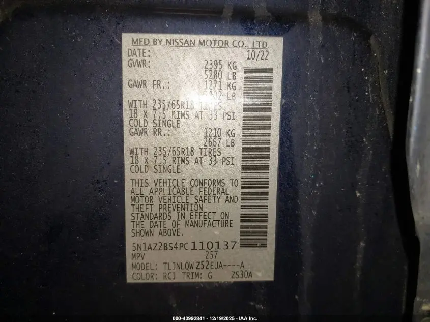 2023 NISSAN MURANO SV INTELLIGENT AWD