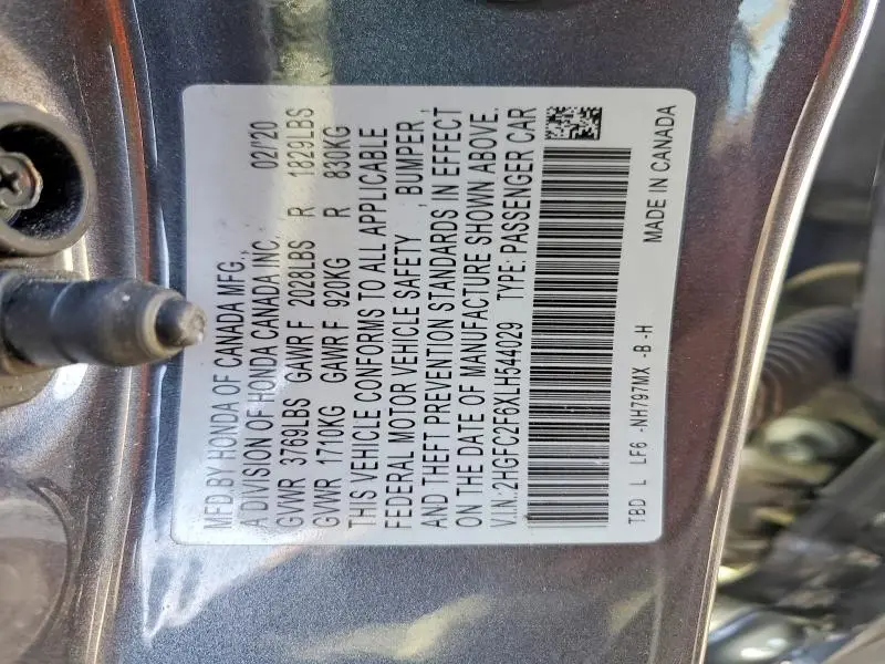 2020 HONDA CIVIC LX  