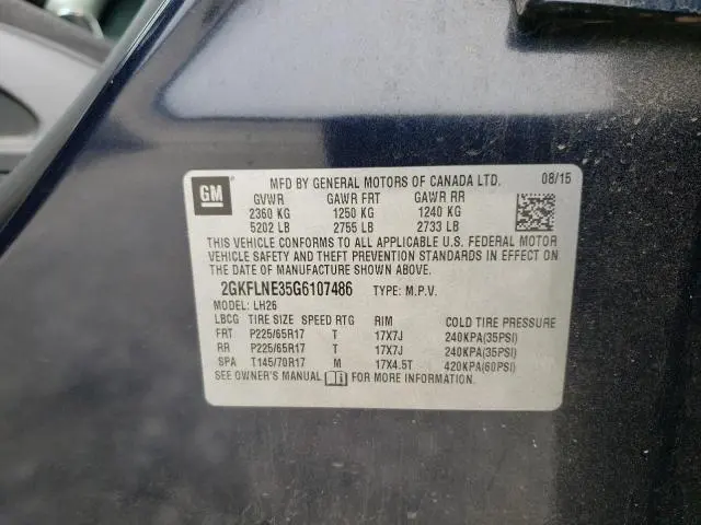 2016 GMC TERRAIN SLE