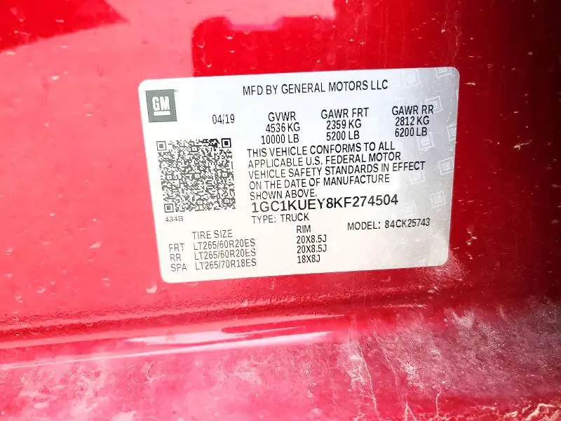 2019 CHEVROLET SILVERADO K2500 HIGH COUNTRY  