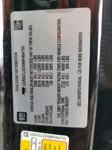 2021 CHEVROLET TAHOE C1500  