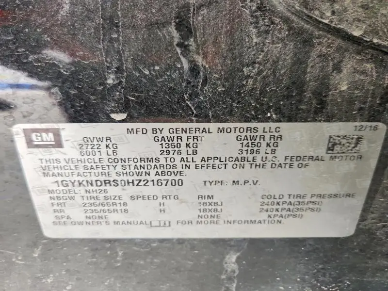 2017 CADILLAC XT5 LUXURY  