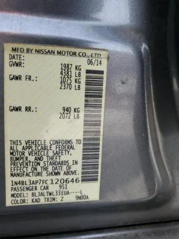 2015 NISSAN ALTIMA 3.5S  