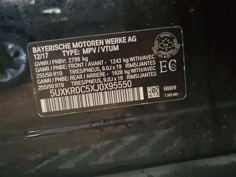 2018 BMW X5 XDRIVE35I  