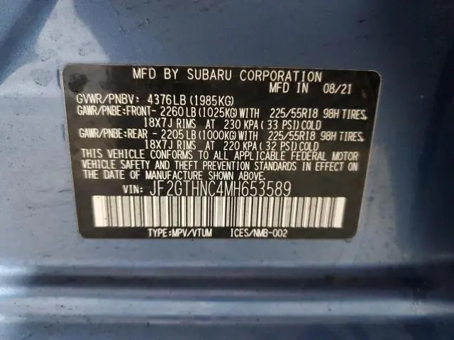 2021 SUBARU CROSSTREK LIMITED  