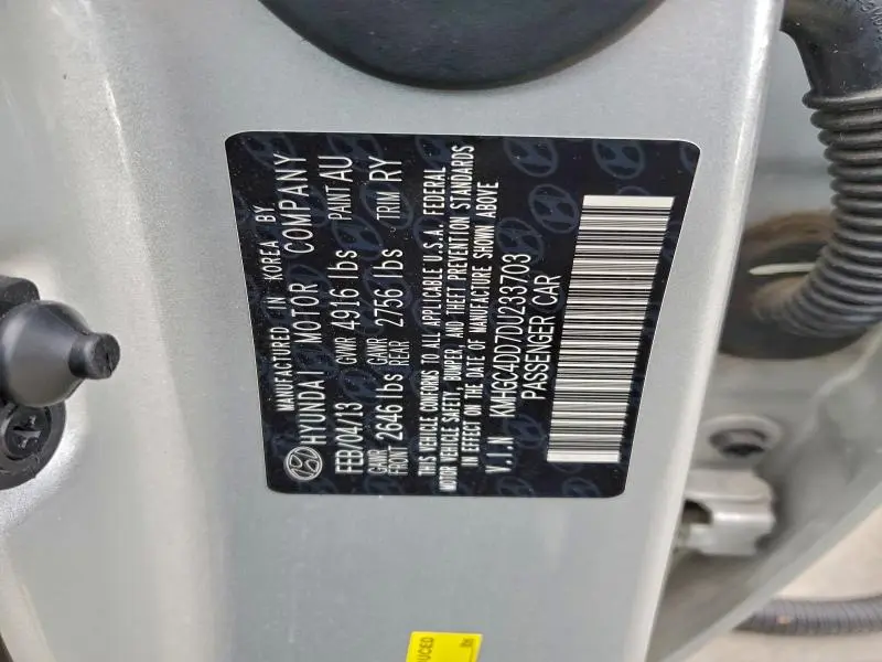 2013 HYUNDAI GENESIS 3.8L  