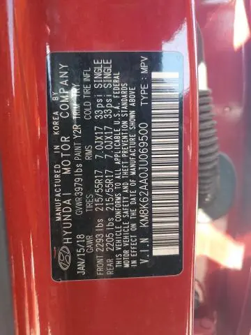 2018 HYUNDAI KONA SEL  