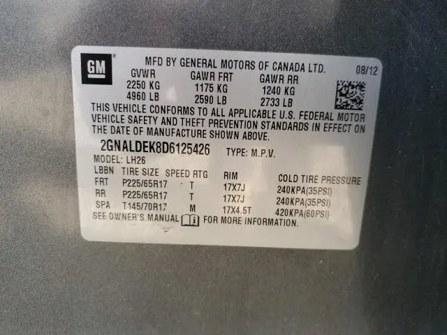 2013 CHEVROLET EQUINOX LT  