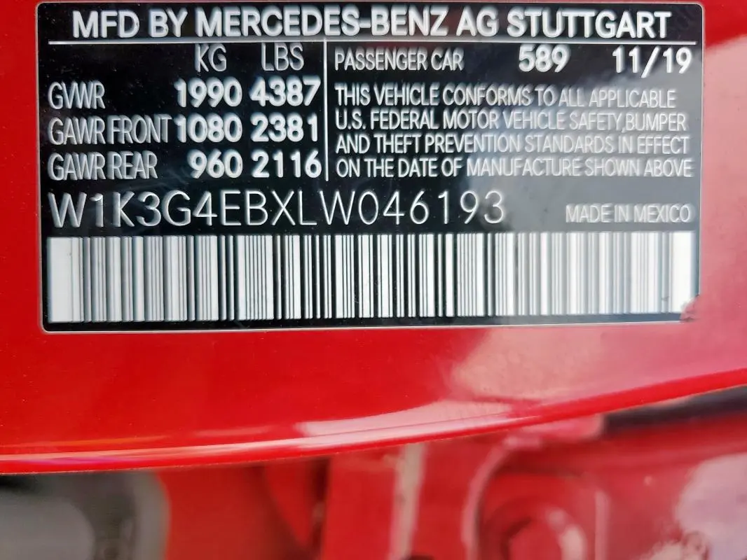 2020 MERCEDES-BENZ A 220