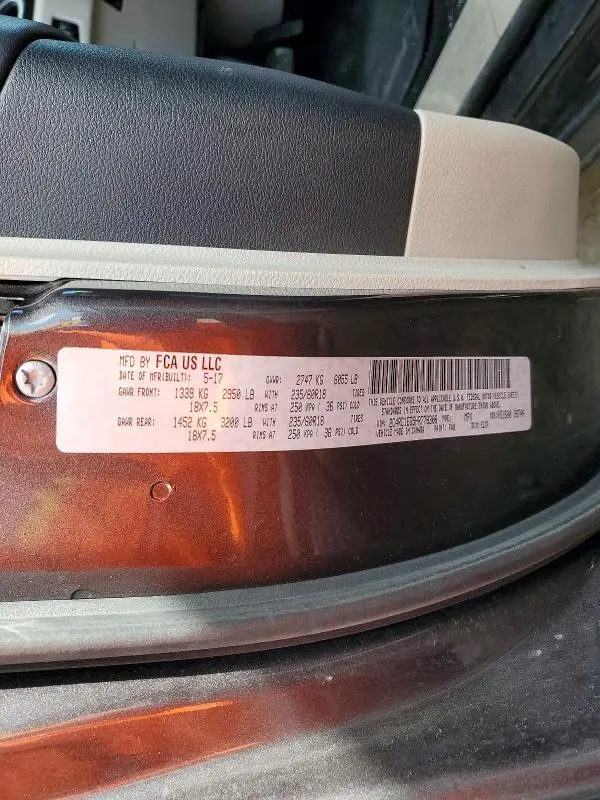 2017 CHRYSLER PACIFICA TOURING L PLUS  