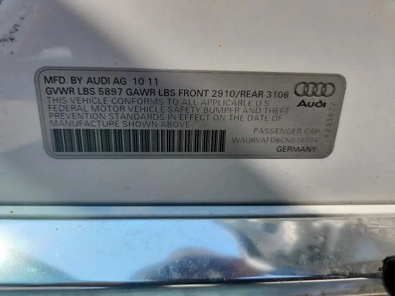 2012 AUDI A8 L QUATTRO  