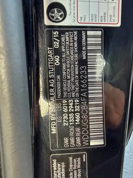 2015 MERCEDES-BENZ S 550  