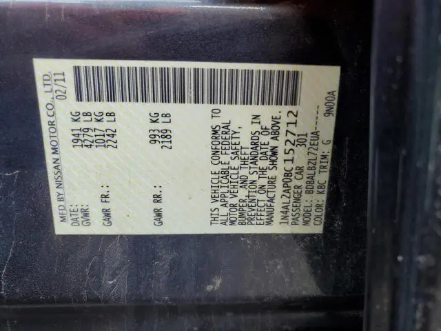 2011 NISSAN ALTIMA BASE  