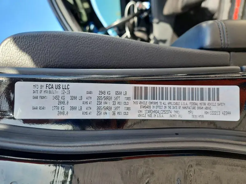 2020 DODGE DURANGO SXT  
