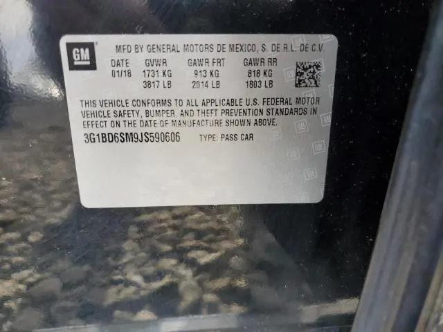 2018 CHEVROLET CRUZE LT  