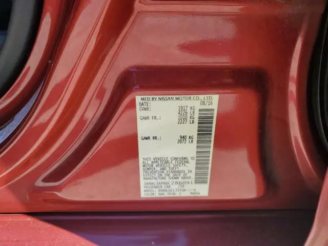 2016 NISSAN ALTIMA 2.5