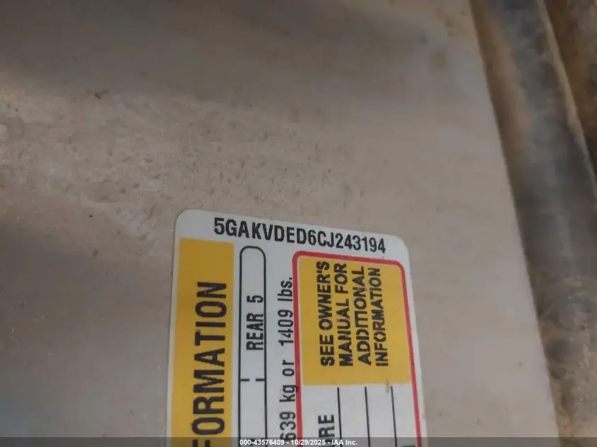 2012 BUICK ENCLAVE PREMIUM