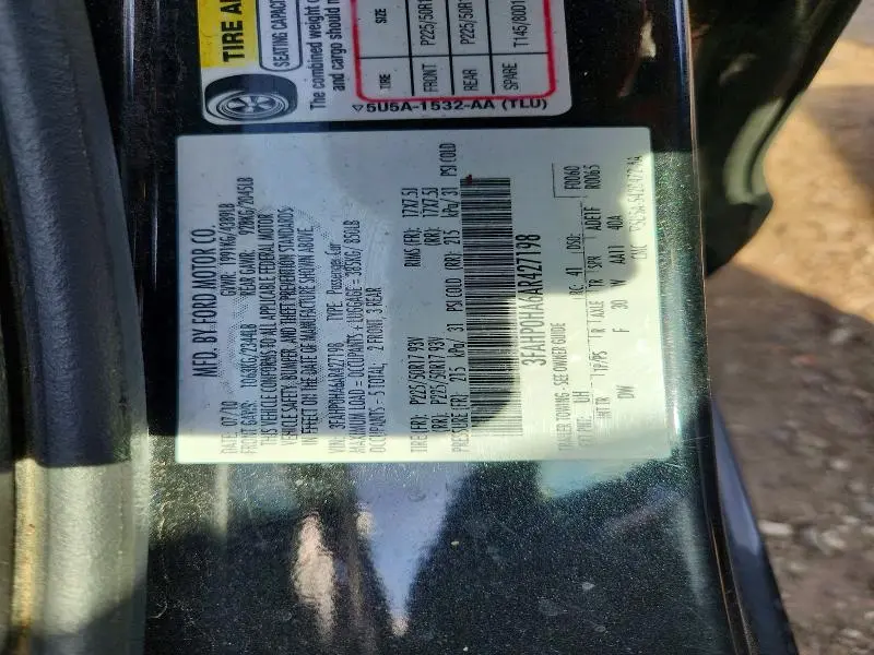 2010 FORD FUSION SE  