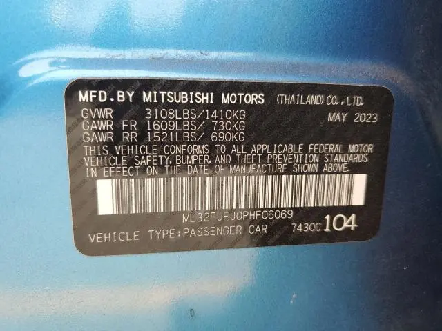 2023 MITSUBISHI MIRAGE G4 ES  