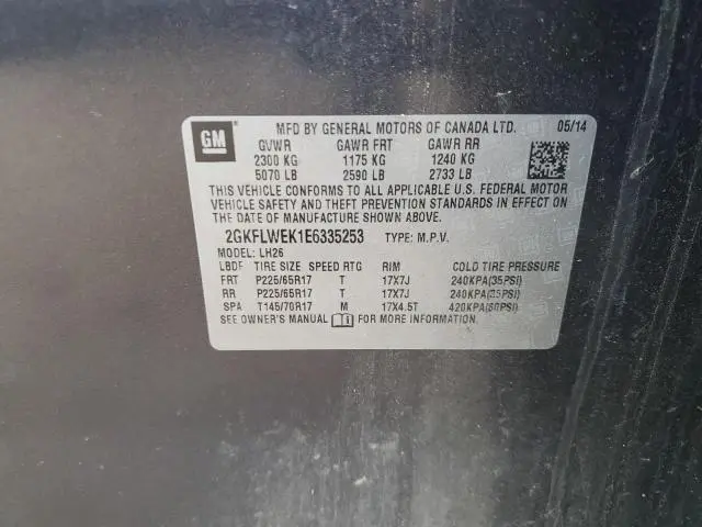 2014 GMC TERRAIN SLE  