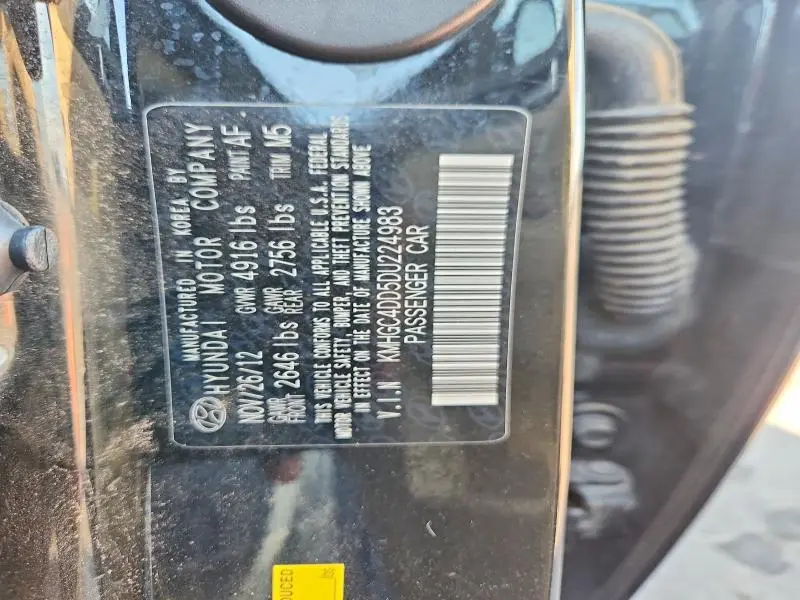 2013 HYUNDAI GENESIS 3.8L  