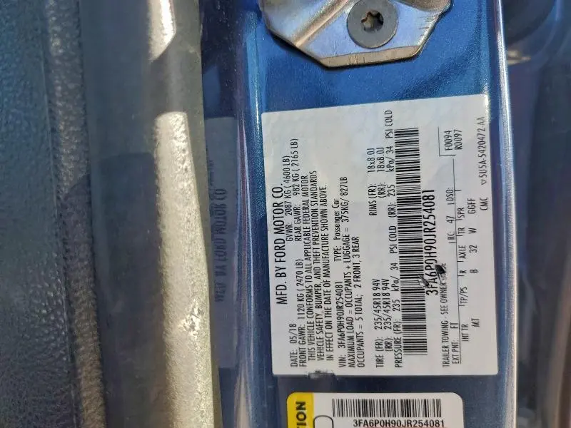2018 FORD FUSION SE  