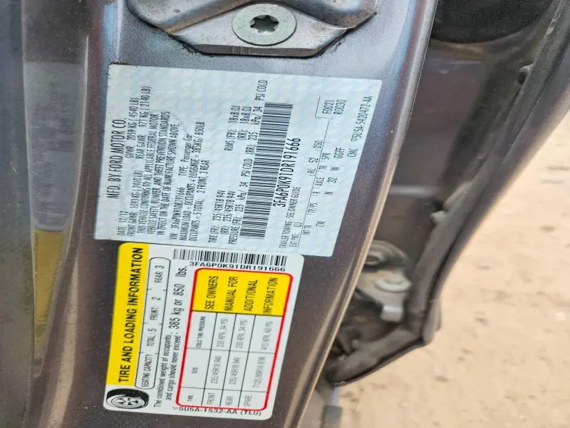 2013 FORD FUSION TITANIUM  