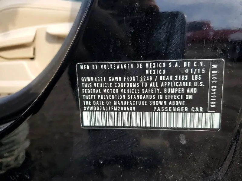 2015 VOLKSWAGEN JETTA SE  