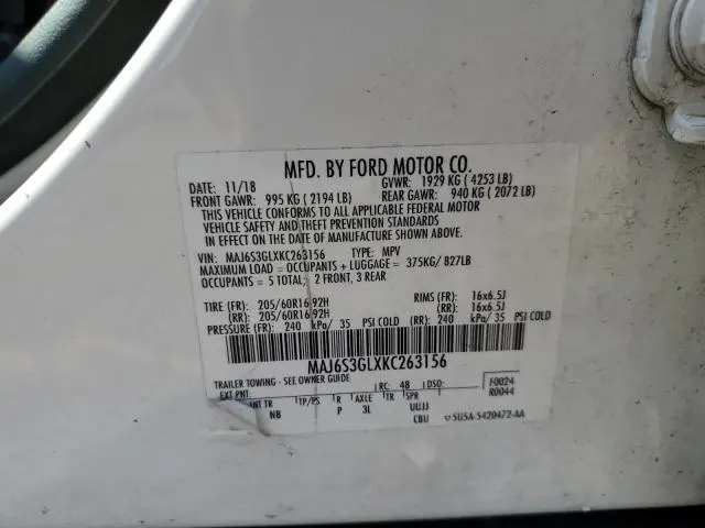 2019 FORD ECOSPORT SE  