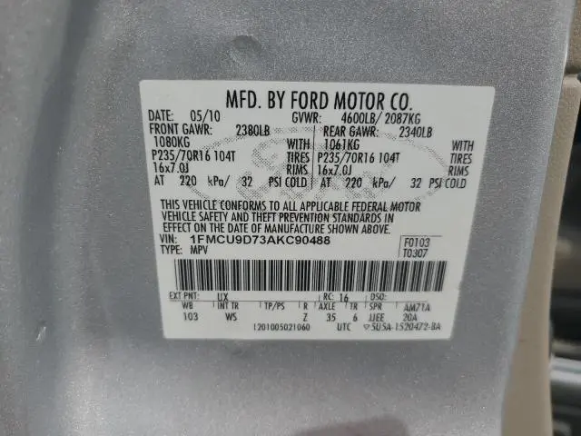 2010 FORD ESCAPE XLT