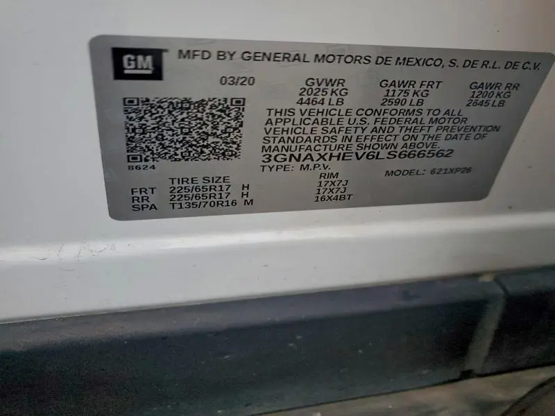 2020 CHEVROLET EQUINOX LS  