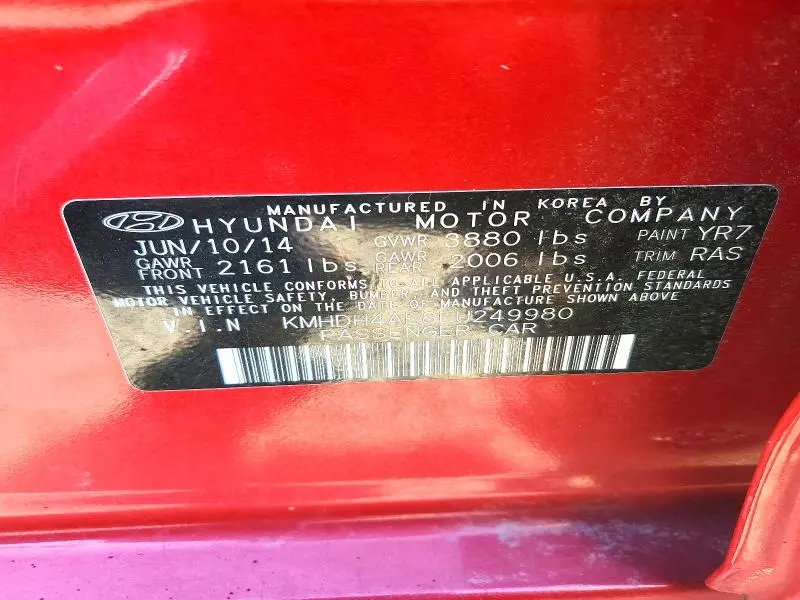2015 HYUNDAI ELANTRA SE  