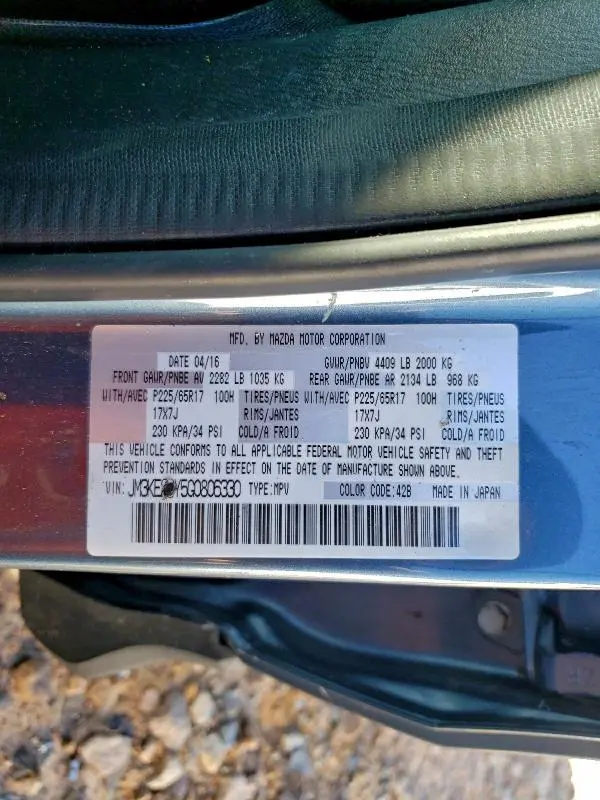 2016 MAZDA CX-5 TOURING  