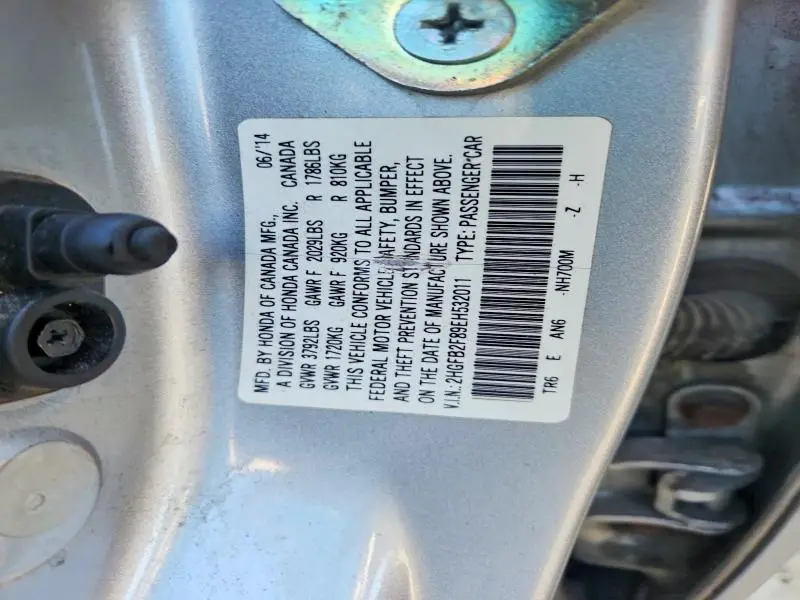 2014 HONDA CIVIC EX  
