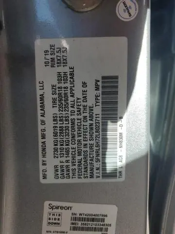 2020 HONDA ODYSSEY EXL  