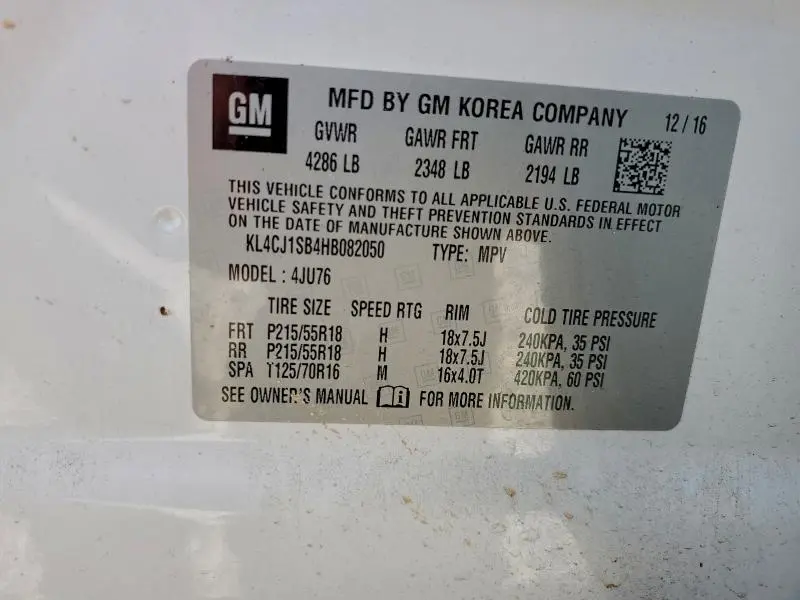 2017 BUICK ENCORE SPORT TOURING  