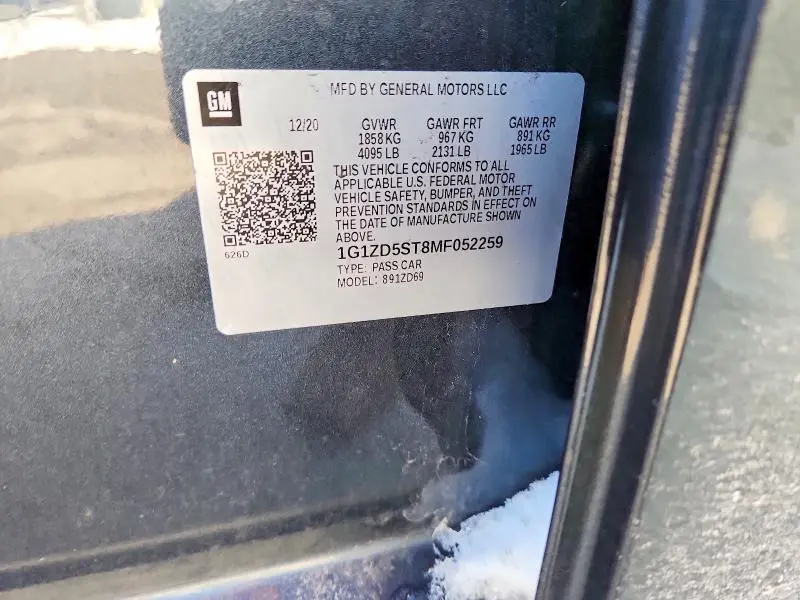 2021 CHEVROLET MALIBU LT  