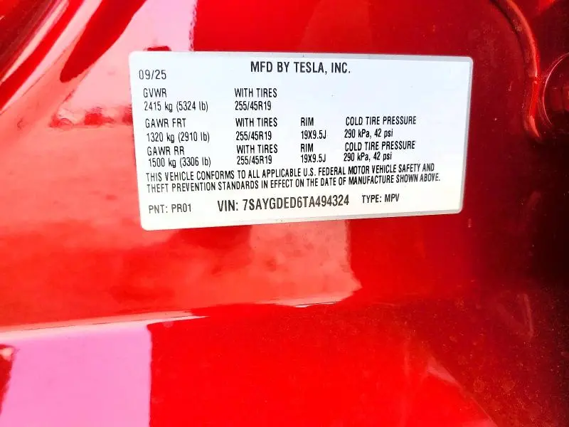 2026 TESLA MODEL Y   