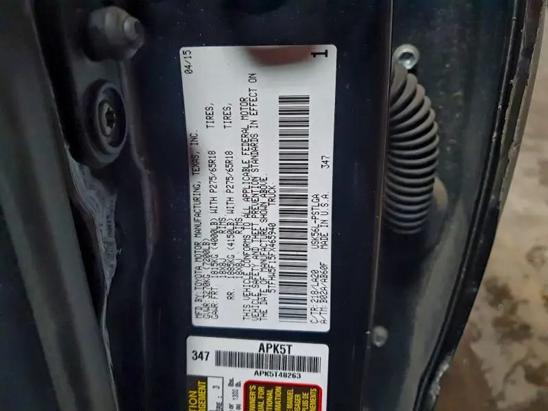 2015 TOYOTA TUNDRA CREWMAX LIMITED  