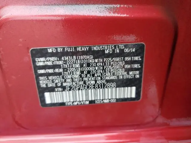 2014 SUBARU XV CROSSTREK 2.0 LIMITED  