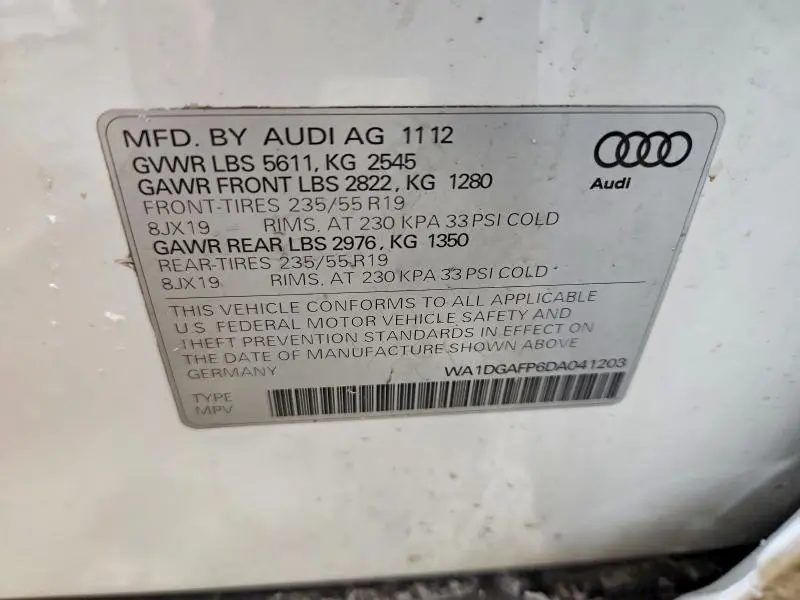 2013 AUDI Q5 PREMIUM PLUS  