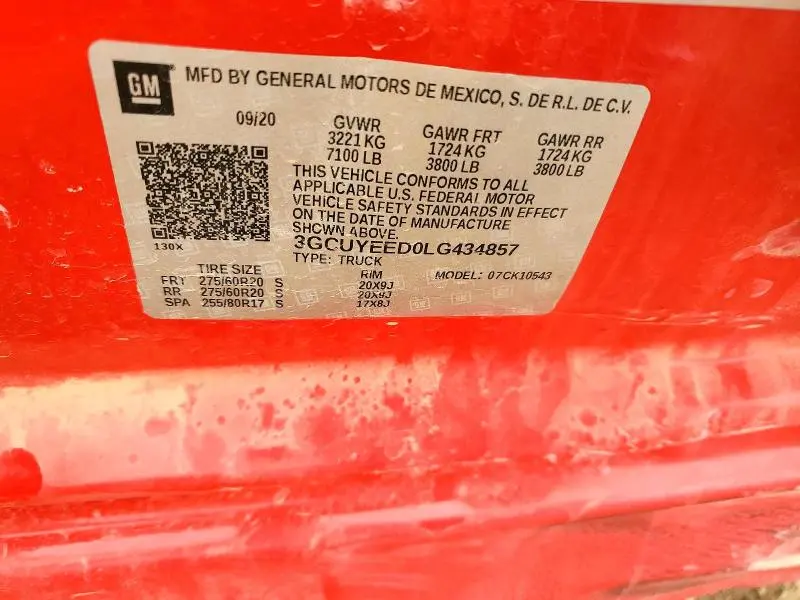 2020 CHEVROLET SILVERADO K1500 RST  