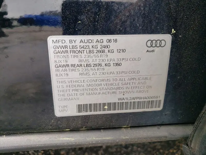 2017 AUDI Q5 PREMIUM PLUS  