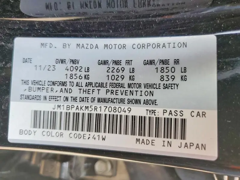 2024 MAZDA 3 SELECT SPORT  