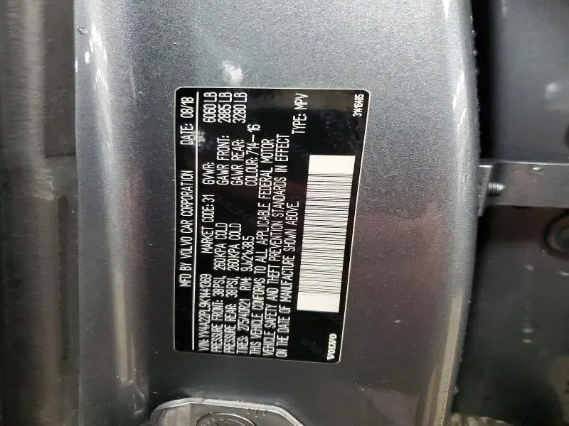 2019 VOLVO XC90 T6 INSCRIPTION  