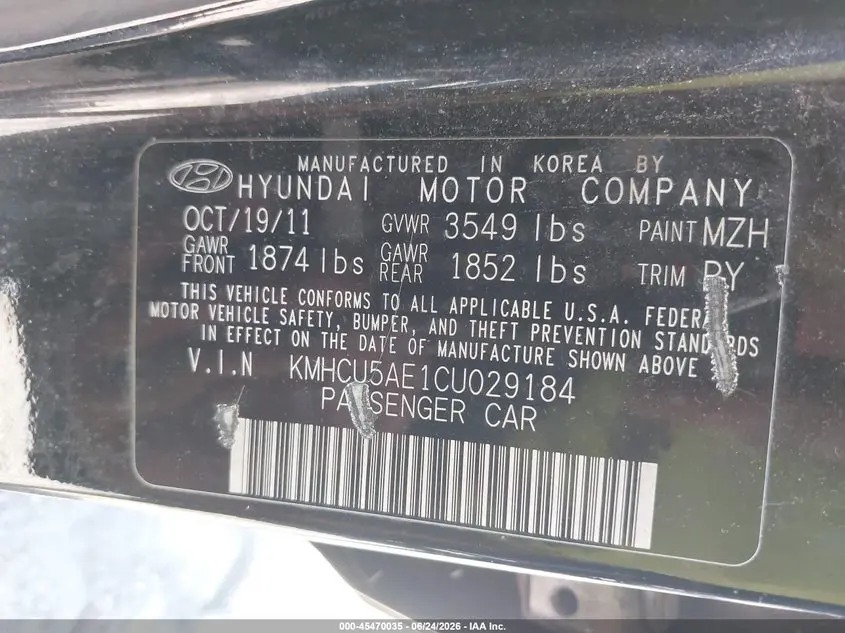2012 HYUNDAI ACCENT SE
